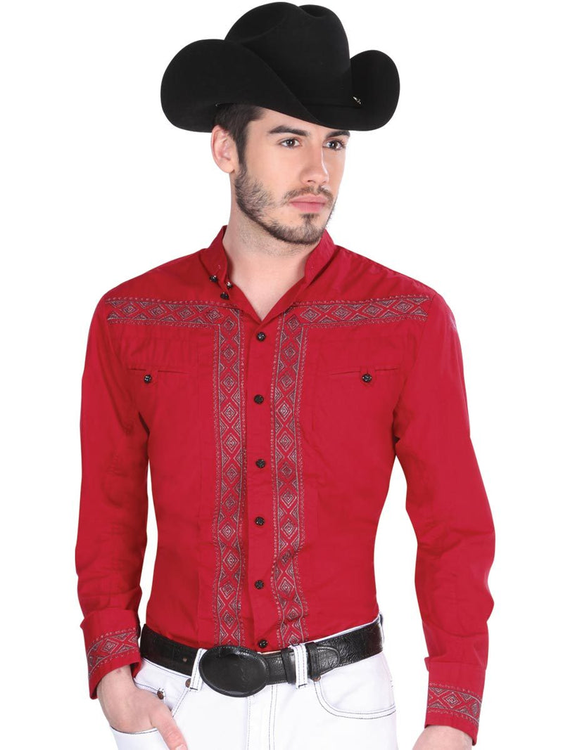 Men's Charro Shirt El General Red