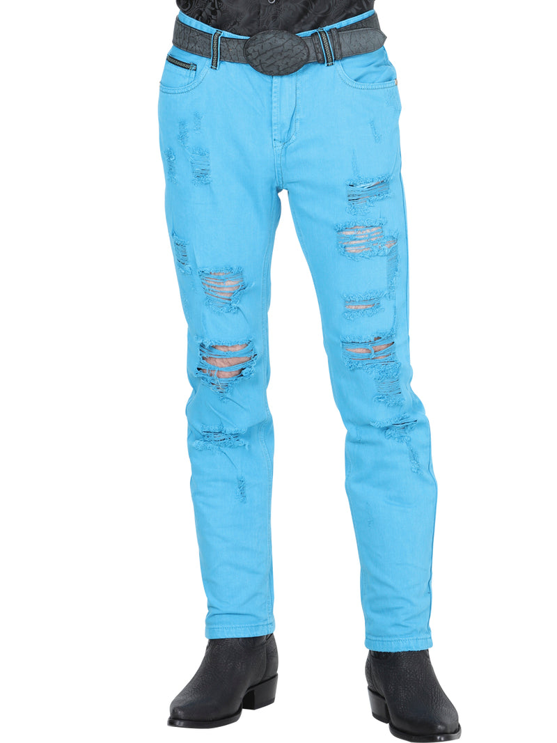 Jean Color Jeans El General Limited Edition Egse-j7 82% Cotton 18% Polyester Turquoise