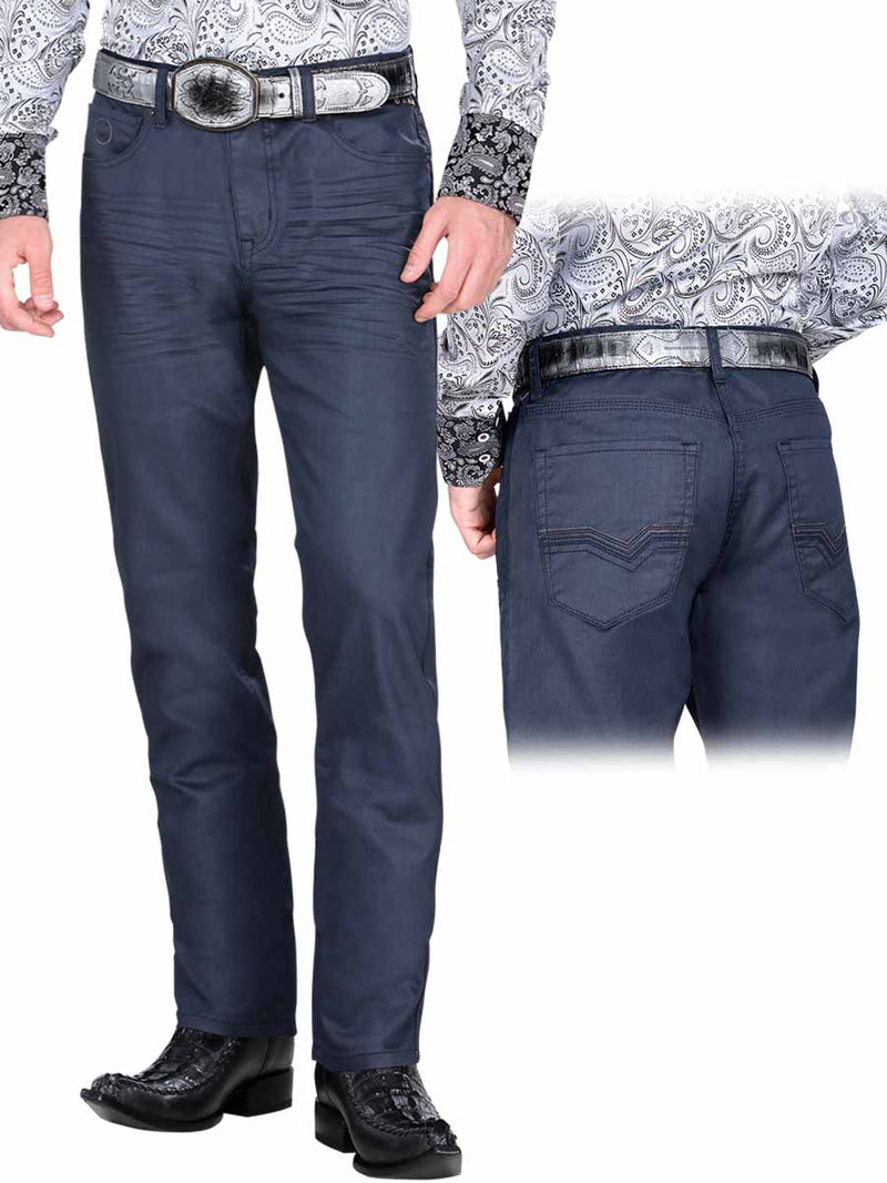 Coated Jeans El General Limited Edition Egle-j15-3 100% Polyester Navy