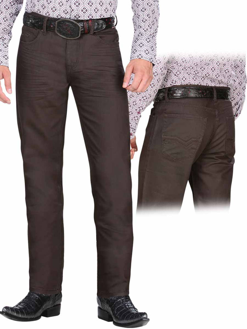 Coated Jeans El General Limited Edition Egle-j15-3 100% Polyester Brown