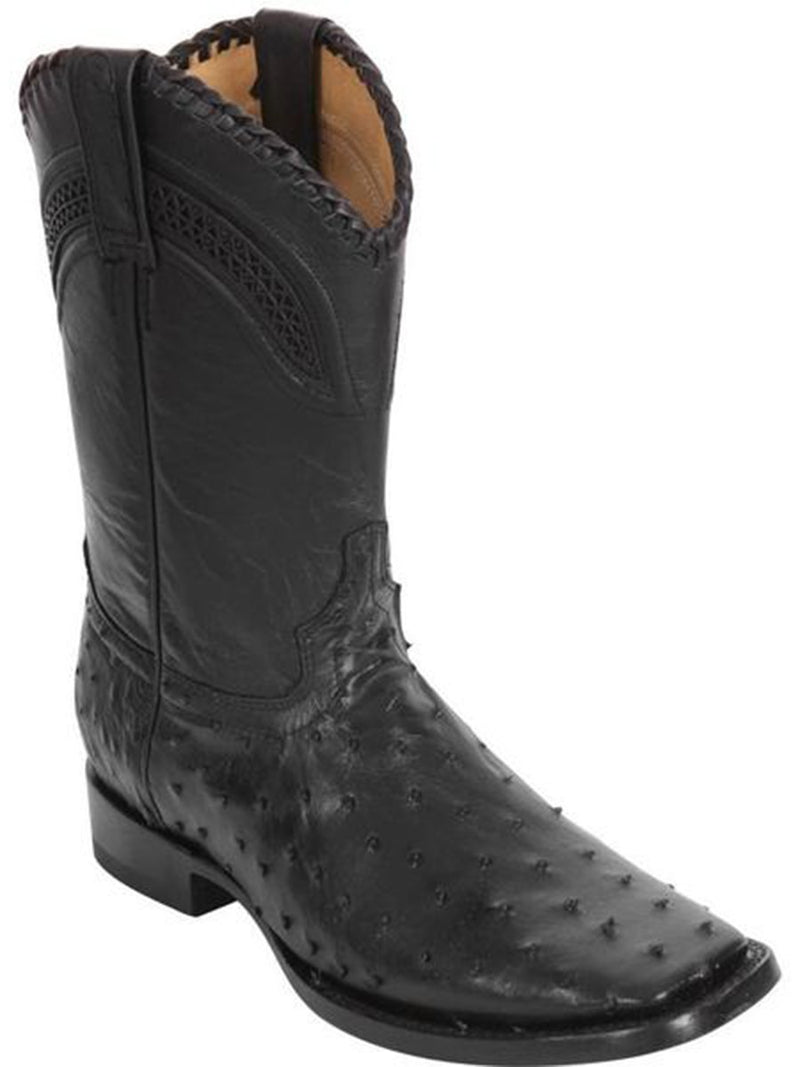 Men's Cowboy Exotic Boot Centenario Ostrich Black