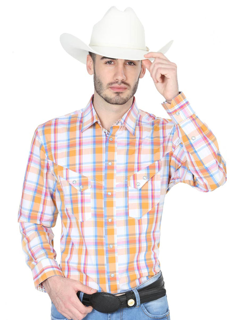 Men's Cowboy Shirt Centenario orange