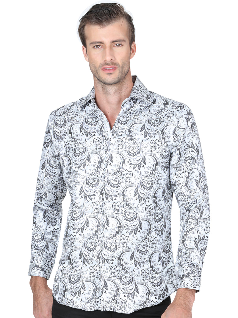 Camisa Casual M/ Larga Centenario W6895-24 100% Polyester Gris