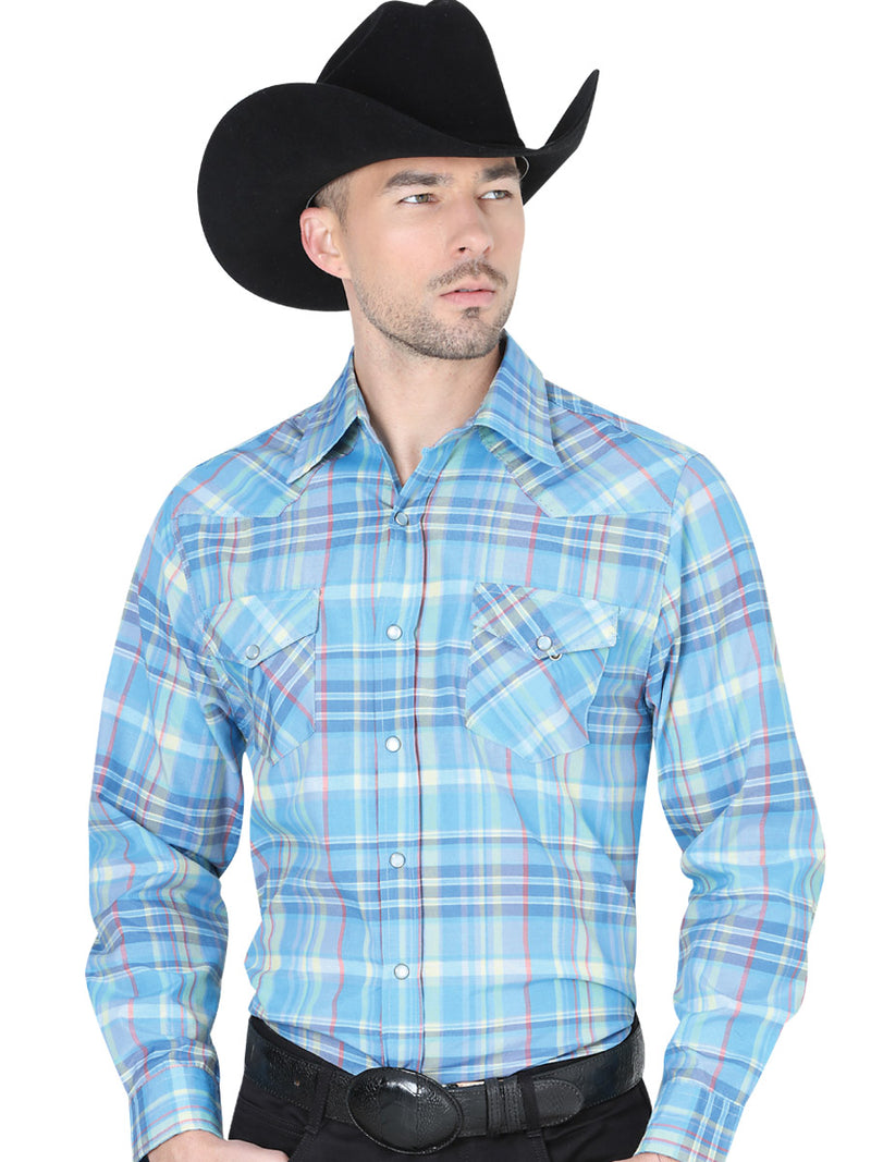 Camisa Vaquera M/ Larga El General R2018-5 60% Cotton 40% Polyester Azul Cielo
